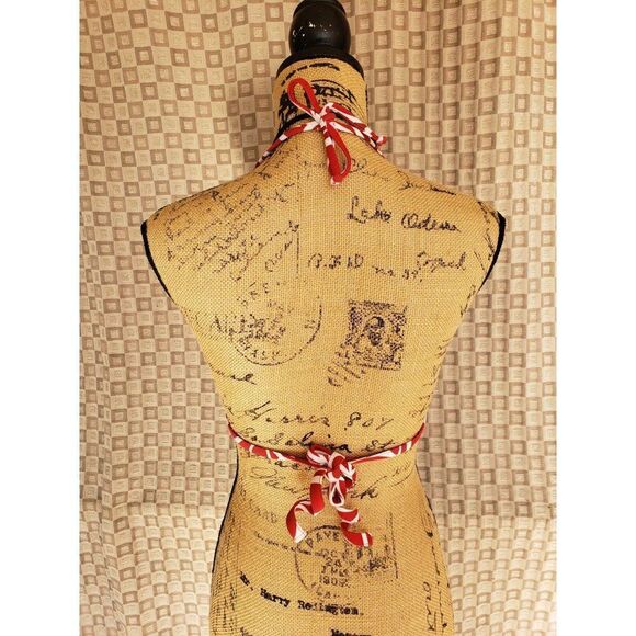 Women's Bikini Swimwear Strappy Padded Bikini Swim Top Red White Small - Picture 5 of 9